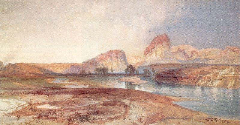 Moran, Thomas Cliffs, Green River, Wyoming Spain oil painting art
